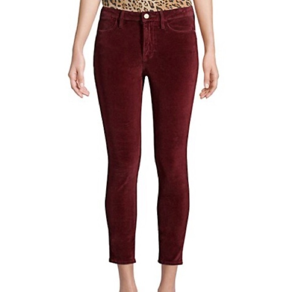Frame‎ Le Velveteen Skinny Jeans Size 24 NWT High Rise Cropped $235